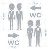 Toilet Stickers for Walls or Doors for Men and Women