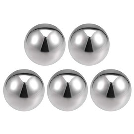 sourcing map 304 Stainless Steel Hollow Cap Ball for Railing Stairs Spindle Posts 41 mm Diameter Pack of 5