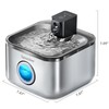 Speedeer Wireless Cat Water Fountain Stainless Steel, 135oz/4L Pet Fountain