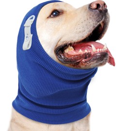 Nanaki Upgraded Dog Calming Hoodie Anxiety Relief, No Shake Ear Wraps for Dog, Soft Dog Hematoma Ear Wrap Anti-slip Dog Head Muffs Ear Protection Dog Head Cover Grooming Force Drying Bathing Fireworks