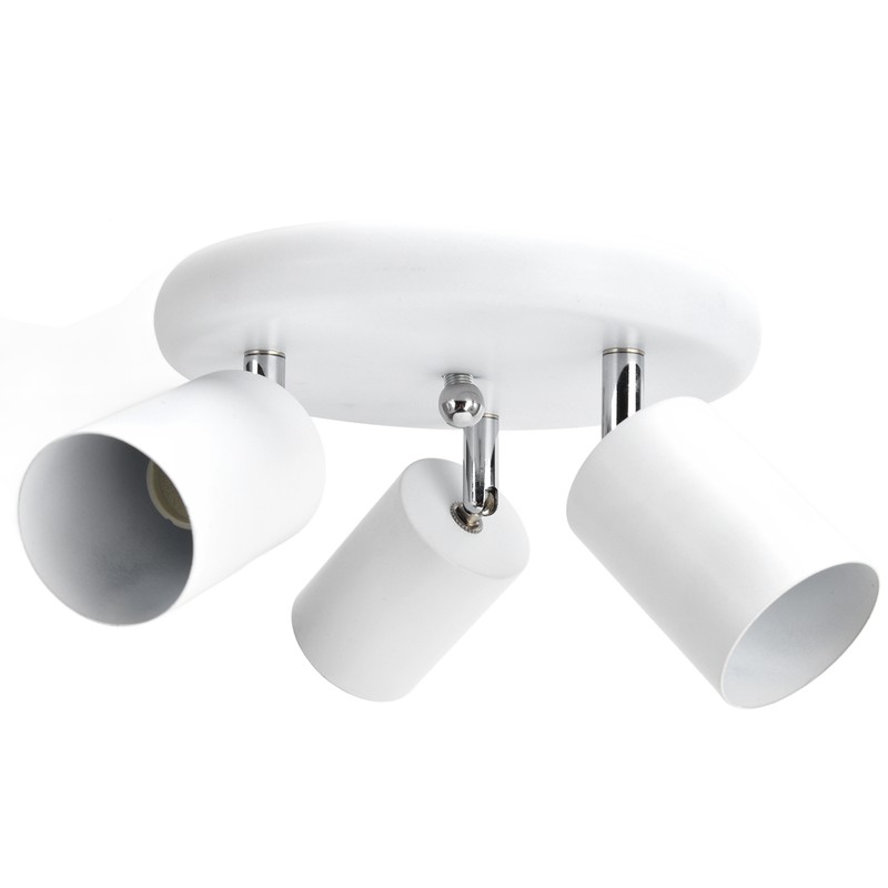 GU10 Ceiling Spotlight Holder 3 Head Rotating Lamp Base Fixture