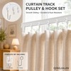 60Pcs Stainless Steel Curtain Track Hooks Rollers for Ceiling