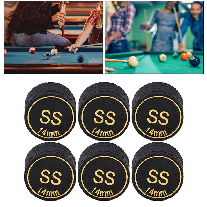 6pcs Pool Cue Tips Professional Multi Layers Billiard Pool Cue