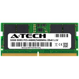 A-Tech 32GB RAM for MSI Raider GE68 HX 13V, 13VF, 13VG, 13VH, 13VI Gaming Laptop | DDR5 5600MHz PC5-44800 SODIMM 2Rx8 1.1V 262-Pin Non-ECC SO-DIMM Memory Upgrade