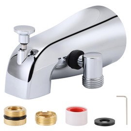 Gugxiom Bath Spout, Bath Faucet with Diverter, 1/2 Inch IPS Female Thread Bathtub Faucet, Copper-Zinc Alloy Heavy Duty Metal Universal Bathtub Spout