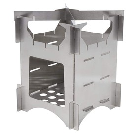 Outdoor Wood Burning Stove, Portable Stainless Steel Folding Wood Burning StoveCooker for Outdoor Camping Travel Hiking Picnic