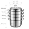 AngelcityCC 5 Tier Layer Stainless Steel Steamer Pot For Cooking