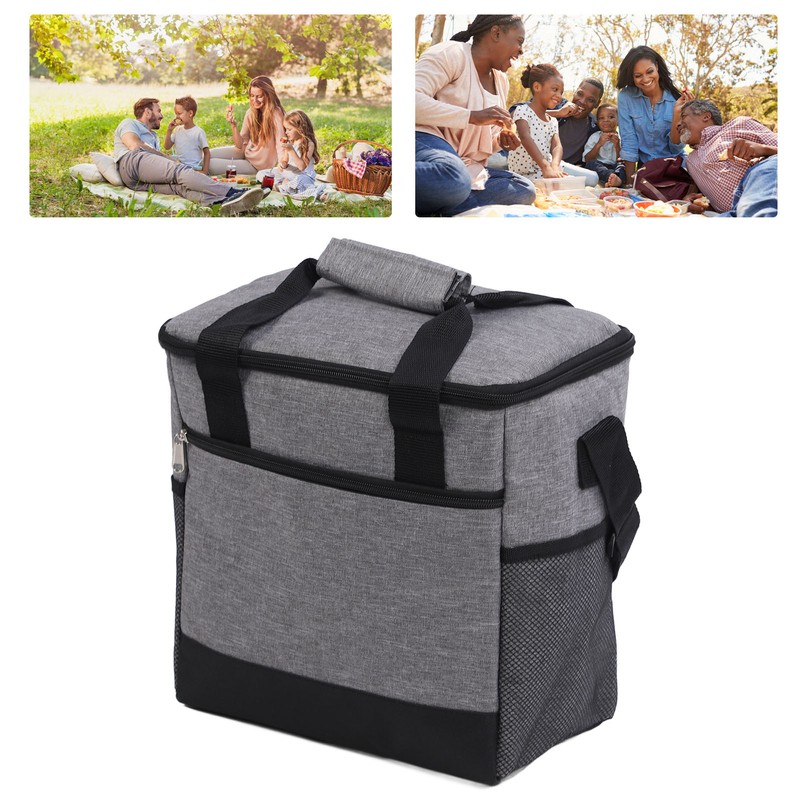 Insulated Lunch Bag Oxford Cloth Foldable Thermal Cooler Leakproof Cooler