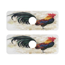 Watercolor Rooster Faucet Drying mat Animals Chicken Silicone Kitchen Faucet Mat Sink Splash Guard Drip Catcher Dish Soap Sponge Holder for Guard Bathroom Farmhouse S