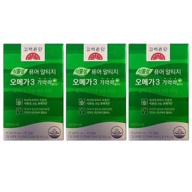 Goryeo Eundan Omega 3 Memory Plus Korea Eundan Vegetable Pure Altige 60 Capsules (3) / 오메가3 기억력 플러스 고려은단 식물성 퓨어 알티지 60캡슐 3개