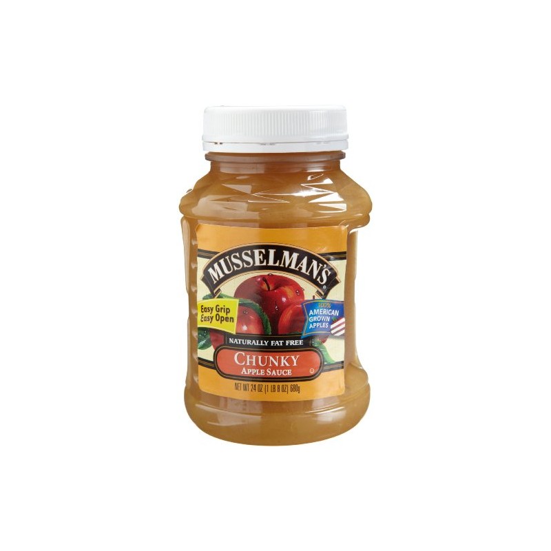 Musselman's Chunky Applesauce, 24-Ounce Plastic Jars (Pack of 6)