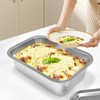 CODOHI 2 Pack Lasagna Pan with Lid 3.9 Inch Deep,