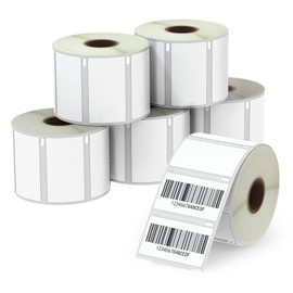 BETCKEY - Compatible DYMO 30334 (2-1/4" x 1-1/4") Medium Multipurpose Barcode/FNSKU/UPC/FBA Labels - Compatible with Rollo, DYMO Labelwriter 450, 4XL & Zebra Desktop Printers[6 Rolls/6000 Labels]