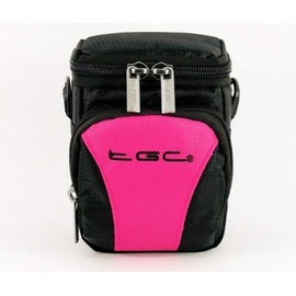The TGC ® Anti-Shock Camera Case for Nikon 1 J5 (Black & Hot Pink)