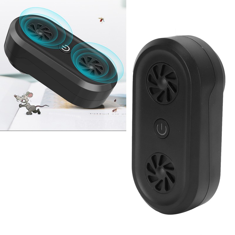Electric Mouse Repellent Household Ultrasonic Mice Rat Rodent Repeller Black
