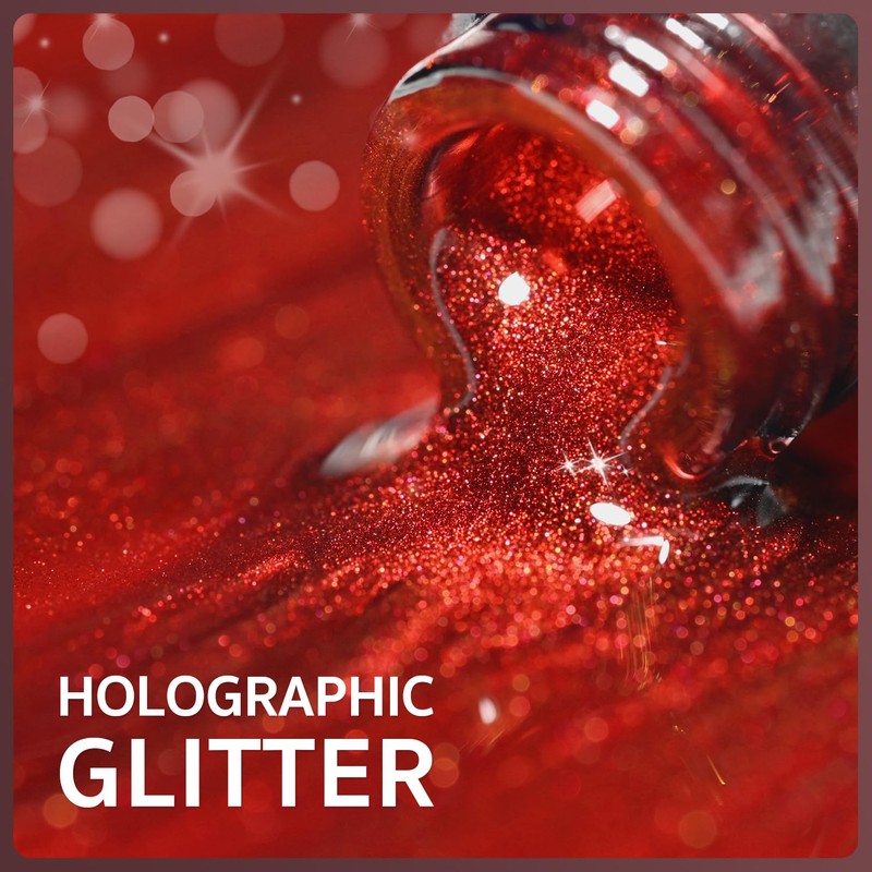 GAOY Glassy Cat Eye Gel Nail Polish, 16ml Glitter Holographic