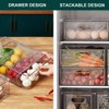 LALASTAR Refrigerator Organizer Bin with Pull-out Drawer, Large Fridge Organizer