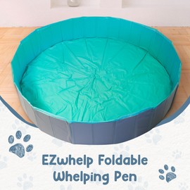 EZwhelp Foldable Whelping Box and Dog Pool, Collapsible Whelping Pool for Dogs, Portable Pool for Whelping and Bathing, 5 ft