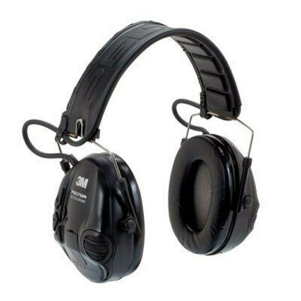 Peltor Tactical Sport Earmuffs, 20dB, 1 EA/Case, Black, MT16H210F MT16H210F-SV