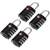 4 Schwarze TSA Reiseschlösser Gepäckschlösser mit 4-stelligen Zahlencode