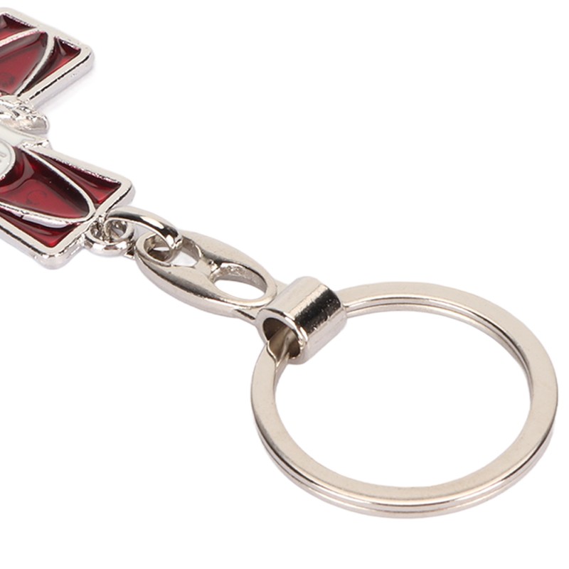 Cross Keychain Peace Bird Vibrant Colors Strong Alloy Skin Friendly