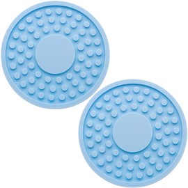 MEAJOO 2 Pack Anti-Slip Car Cup Holder Mat – 2.75 Inch Silicone Drink Coaster, Secure Fit for Cars & Trucks – Cute Interior Decor for Women & Girls (Blue)