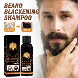 Beard Blackout Shampoo, Instant Hair Shampoo Hair Colour Shampoo for Grey Hair, Natural Hair Dye Shampoo, Beard Blackout Shampoo