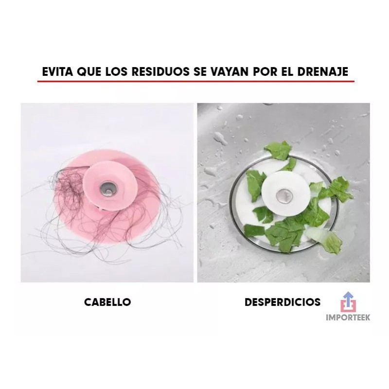 Importeek Tapon Colador Drenaje Baño Regadera Ducha Tina Cocina Lavabo