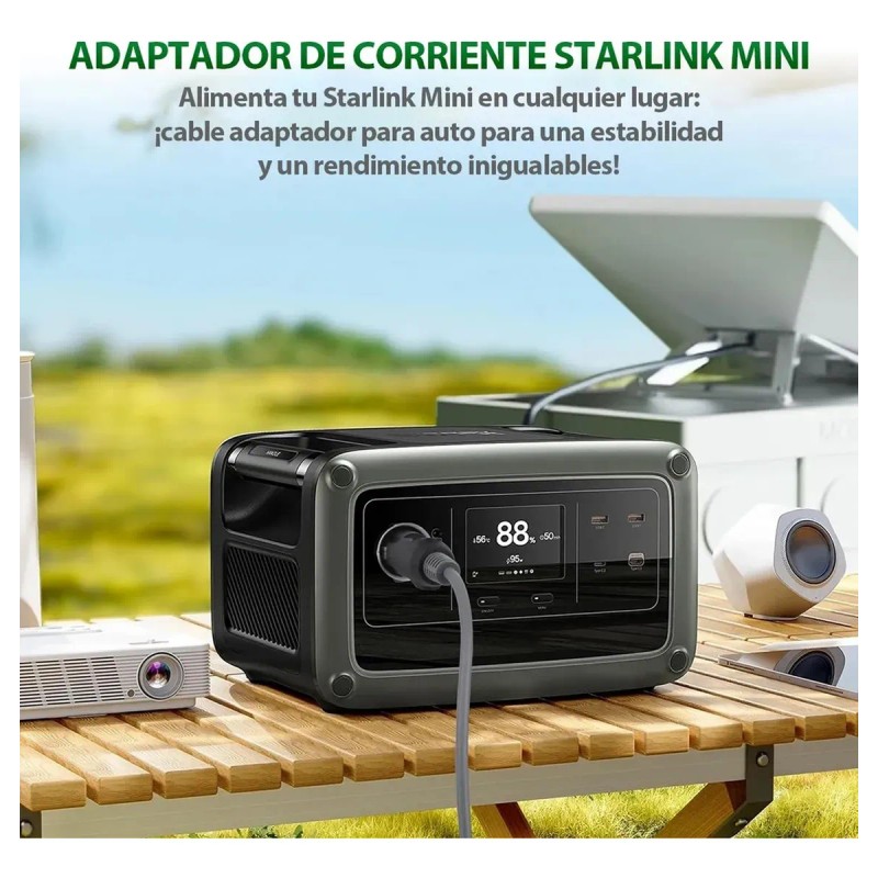 Cable Alimentador De Dc A Encendedor Auto Para Starlink Mini