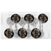 Black Skull with Gold Roses Shower Curtain Hooks Set of