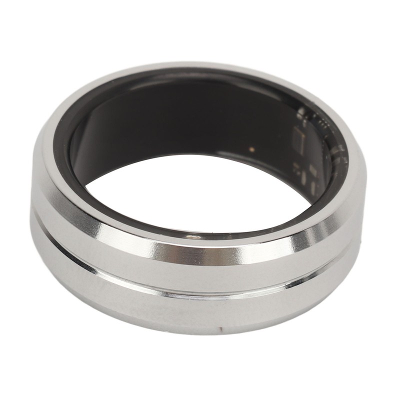 Smart Ring Silver IP68 Waterproof Pedometer Sleep Fitness Monitoring Remote