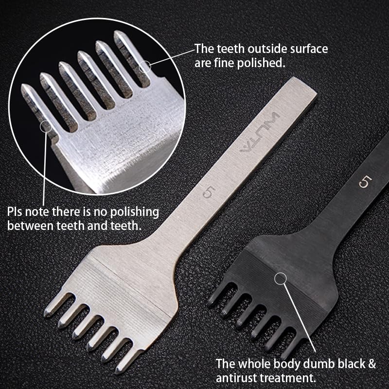 WUTA Leather Hole Punch Tool, Silver Leather Chisel Hole Punch