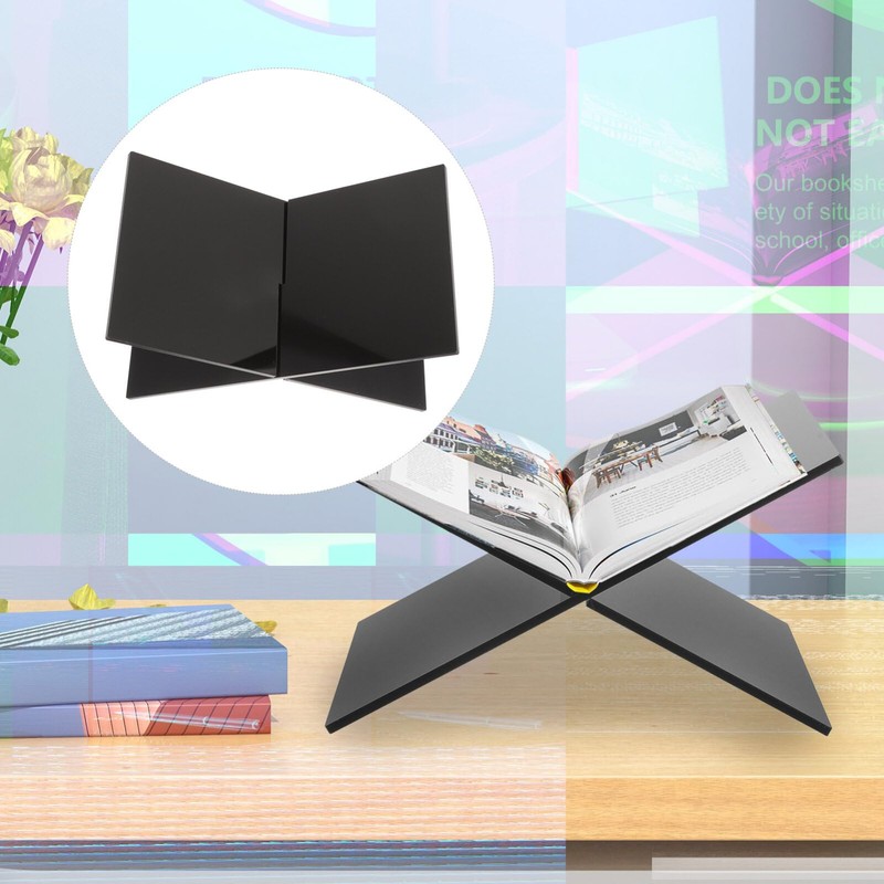 ABOOFAN Acrylic Book Holder Open Large Book Display Stand Reading