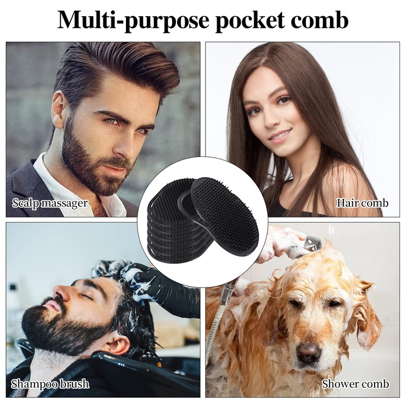 OUMASK 6 Pcs Palm Combs for Men, Soft Portable Pocket
