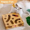 Interactive Wooden Cat Toy Box with Balls & Teaser Wand