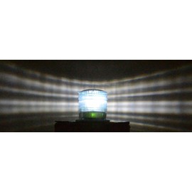 S8LS WHITE CLEAR STEADY-ON 2NM IP67 SOLAR LED Marina Dock Barge Boat Safety Beacon Light