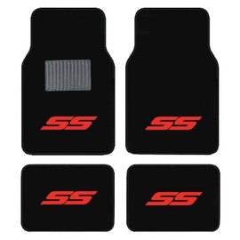 SS Carpet Floor Mat with Red SS on Front and Rear Mat