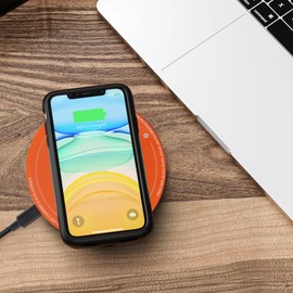 APEKX Auto On/Off Coffee Cup with Intelligent Temperature Control 113°F/45°C Cup Warmer Self-Heating with Wireless Charging Function Gifts for the Home Office (Cup Included) Yellow