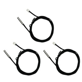 10K Temperature Sensor Probe, 3pcs 1 Meter Waterproof Temp Sensor Probe, Stainless Steel 3950 NTC Thermistor Sensor Probe, Digital Temp Transmitter Extension Cable