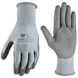 Wells Lamont Men's COOLMAX PU Coated Work Gloves, Large (499L)