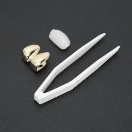 Rapper Costume Cosplay Plated Gold Grills Teeth, Rapper Style Grills For Your Teeth, Gold Teeth Decoration, Silver Hip Hop Teeth Brace, Teeth Grillz (Gold)