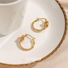 LUXSTAR Knot Small Hoop Earrings, Stainless Steel, Hypoallergenic, Binaural Set,