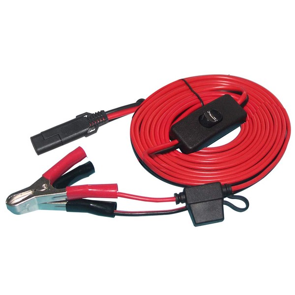 SPARKING 10FT 12V Battery Alligator Clip to SAE 2Pin Quick