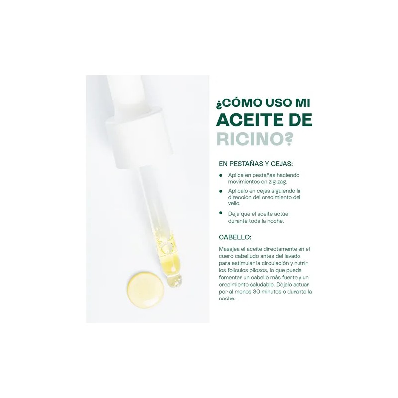 Aceite de Ricino Natural Puro Orgánico Hebbe Cosmetics Lúdika 500ml