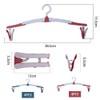 Folding Clothes Hanger, 8 Pcs Folding Clothes Hangers with Clips