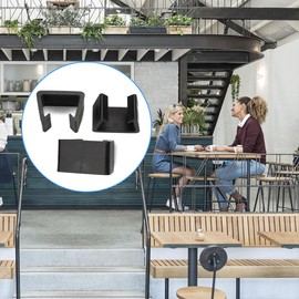 suaywo 12 Pcs Black Rattan Furniture Clips Sectional Connector for Rattan Chairs Wicker Furniture Chair Fasteners Clips Furniture Alignment Clips, for Rattan Chairs Garden Couch Furniture