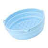 Silicone Air Cooker Pot Round Folded Blue Fryer Liner Tray