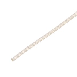 DMiotech 2 mm x 3.0 m (9.8 ft) Fibreglass Sleeve Insulation Small Linen Fabric Hoses for Wire Protect with Resin White