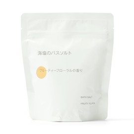 MUJI 84935091 Sea Salt Bath Salt, Fruity Floral Scent, 12.2 oz (360 g) / Spoon