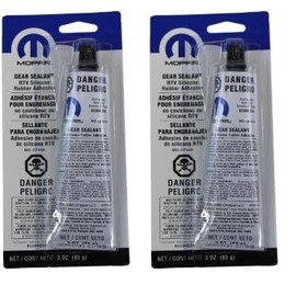 Chrysler 82300234AB Genuine Accessories 82300234 RTV Silicone Rubber Sealant - 3 oz. Tube (Pack of 2)
